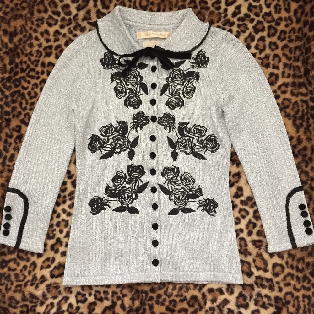 Silver Dita Von Teese Wheels & Dollbaby Cardigan Size 10